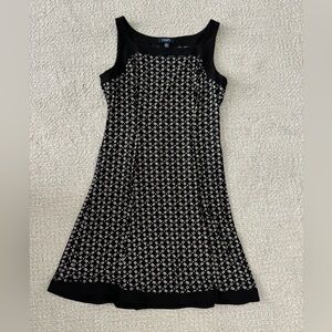 Chaps - NWT Size Medium Black and White sleeveless dress